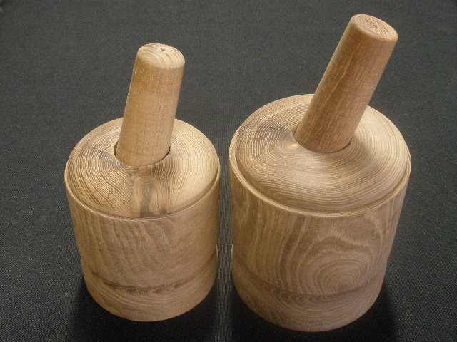 うこぎ茶挽き 槐(殿方:姫方)2個セット木製ミル えんじゅ製